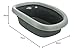 Trixie 40212 Be Eco Katzentoilette Carlo, mit Rand, 38 × 17 × 58 cm, anthrazit/grau-grün