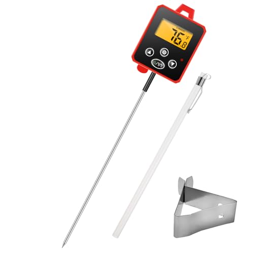 Digital Candy Thermometer, Long Probe Candy Thermometer, Easy to Clean Versatile Food Thermometer Sturdy Instant Read Cooking Thermometer Accurate Digital Meat Thermometer for Cooking