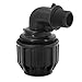 Produktbild H2O-Flex® Black Edition 25er PP - Fitting mit 90° Winkel mit 1"AG DVGW Klemmverbinder 25er PE Verschraubung Winkel mit 1" Aussengewinde für 25mm PE Rohr Verschraubung Adapter