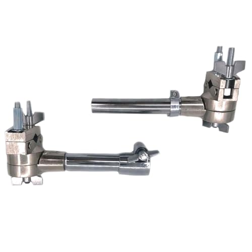 Tuoren Dual Drum Clamp 360° Rotating Multi Clamp V To V Telesc Clamp Double Drum Clamp 2 Hole Universal Adjustment Clamp Percussion Extended Mounting Clamp Bracket For Drum Set Hardware Accessories thumb #3