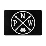 FXOMARLIN Pacific North West Mountain Indoor Door mat, Bathroom mat, Entrance Rug 24' X 16'
