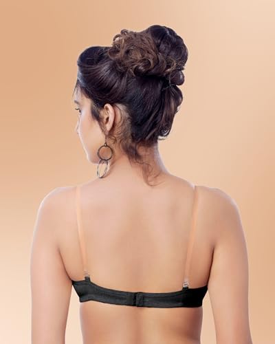 Image of Brida Monica Women's Wide Strap Bra - Soft Hosiery Cotton, Non-Padded, Wireless, Seamless Full Coverage T-Shirt Bra