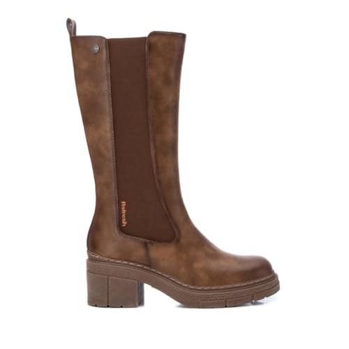REFRESH - Botas Shelsea Mujer Taupe - Calzado Cómodo y Versátil - Moda casual - Modelo 17099503 (Talla 37)