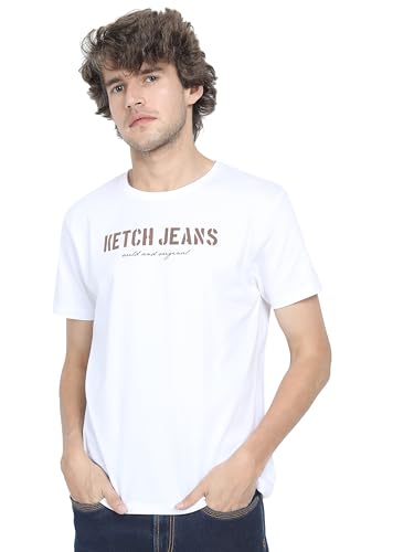Image of KETCH Men Slim Fit Printed Half Sleeve T-Shirt