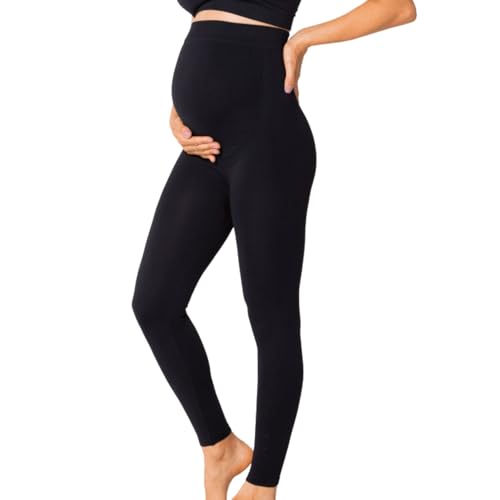 TRIFIL Calça Legging Gestante Sem Costura Cintura Alta Conforto Maternidade Poliamida, Preto, Único