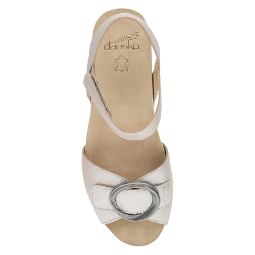 Image of Dansko Stella Multi-Strap Wedge Sandal for Women - Cork /EVA Wedge with Arch Support -Fully Adjustable Straps-Lightweight Rubber Outsole