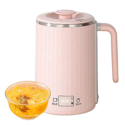 Hervidor eléctrico pequeño de acero inoxidable rosa miniatura 1