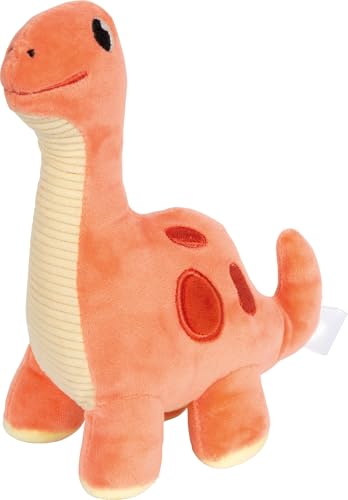 small Foot Kuscheltier Dinosaurier rot „Dino“, 19 cm, aus Plüsch und Cord-Stoff, Stofftier als Einschlafhilfe, Plüschtier für Babys und Kleinkinder, 12685