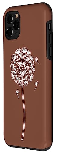 Hülle für iPhone 11 Pro Abstract Dandelion Flower Brown Pastel Line Art Pop Mount