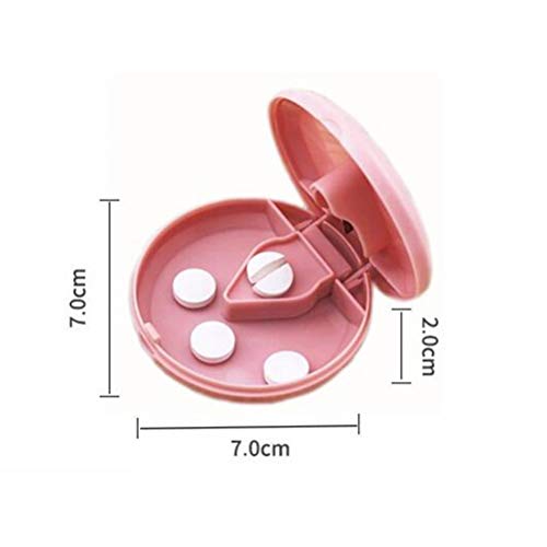 SUPVOX Tablettverdeler rond kunststof tablettensnijder pillensnijder (roze) - Image 8