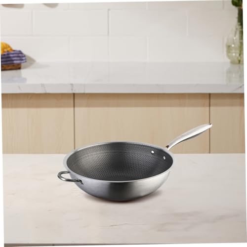 Wok de acero inoxidable OUNONA estilo chino antiadherente miniatura 7