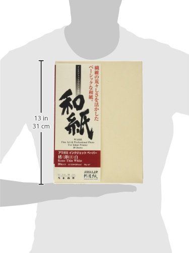 Amazon.com : Awagami Kozo Thin White Inkjet Paper, 70gsm A4 (8.27