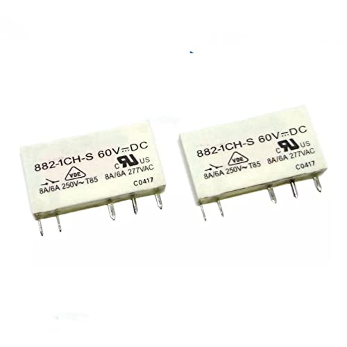 Relais électromécanique 882-1CH-S 60VDC 5PIN avec inverseur 6A - Pack de 5