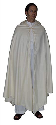 Moroccan Men Poncho Hooded Cape Wool Cardigan Open Front Elegant Wrap