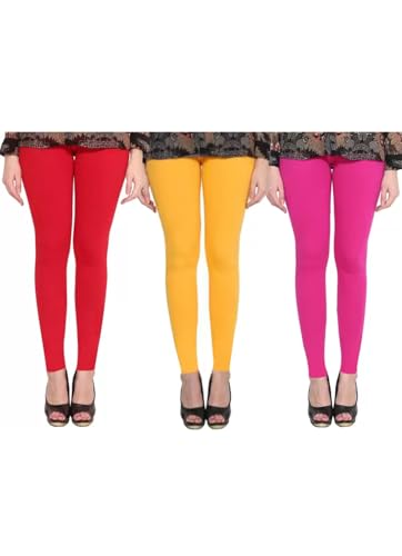 Image of Women Leggings Multi Color Combo Pack 3 | Reguler Cotton Leggings