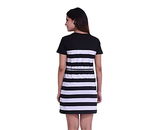 COUPLESTUFFIN-Couple-Mens-Womens-Cotton-Striped-Dress-T-Shirt-Pack-of-2-Slim-Fit-Multicolor-Men-S-to-XXL-Women-S-to-XXL COUPLESTUFF.IN Couple Men's & Women's Cotton Striped Dress & T Shirt - Pack of 2 (Slim Fit ; Multicolor, Men - S to XXL…