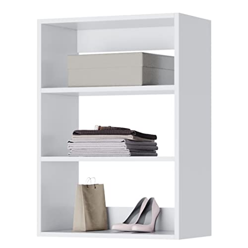 Modular Closets Vista Collection Short Tower Wood Built In Closet Organizer Unit (White, 19.5