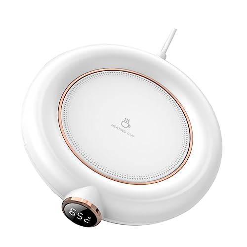 GRIRIW 1Pc USB Electric Heating Coaster for Coffee Tea Beverages Temperature Control Mug Warmer for Home Office Travel Keeps Drinks Warm Long