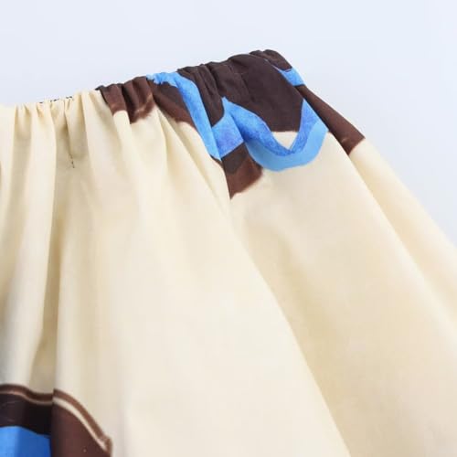 Women's Skirts Summer Loose Vintage Sweet Print Elastic Waist Casual Ladies Beach Picnic Park Outings4