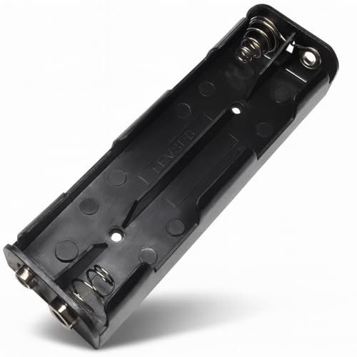 LEVSEB Soporte para 4 pilas AA (1,5 V) – 6 V carcasa de batería con clip de 9 V, carcasa de polipropileno ignífugo 94 V-0, para electrónica, bricolaje, LED, Arduino, modelismo