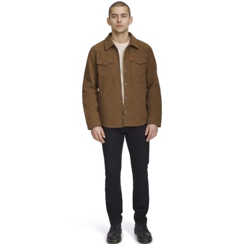 Image of Levi's Men's Faux Leather Shirt Jacket