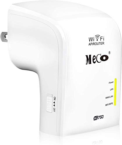 WiFi Range Extender, MECO AC750 WiFi Repeater Dual Band 2.4/5GHz Wireless Signal Amplifier Booster Support Router Mode/Repeater/Access Point