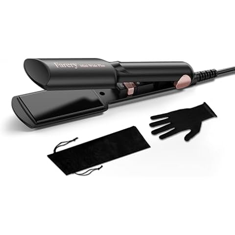 FARERY Portable Mini Hair Straightener with Wide Plates Cover