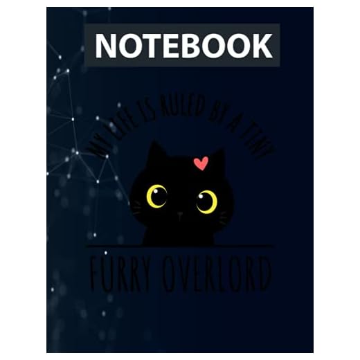 My Life is Ruled by a Tiny Furry Overlord Funny Cat 130 Pages 8.5''x11'' in College Ruled Notebook