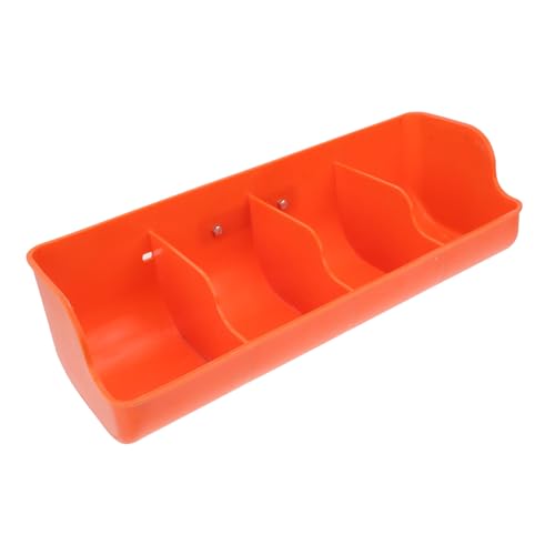 Mangeoire pour porcelets orange Homoyoyo à 4 compartiments en plastique pour élevage