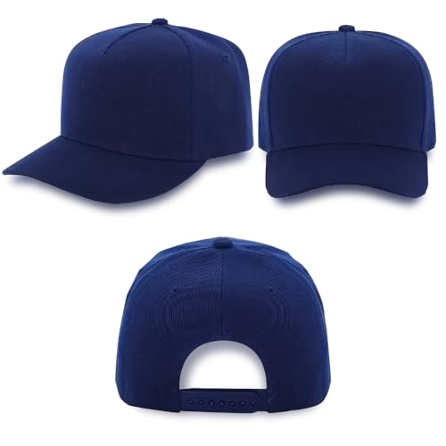 Image of 12 Pack Seamless Baseball Caps Wholesale Bulk - No Center Seam, DIY Friendly, Adjustable Breathable Lightweight for Men Women