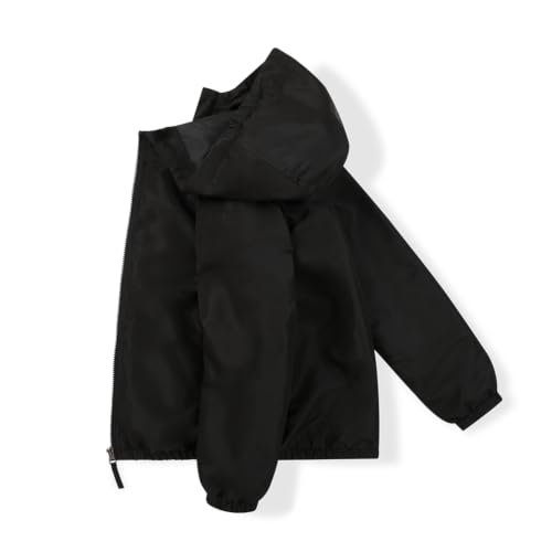 Image of SNOW DREAMS Boys Waterproof Rain Jacket Windbreaker Lightweight Coat Kids Raincoat Outerwear