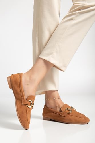 Image of Women's Loafers,Slip On Work Shoes for Women, Comfortable Flats for Daily Wear, Penny Loafers