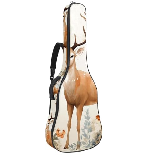 Beau étui pour guitare de 101,6 cm motif cerf, cadeau idéal artiste