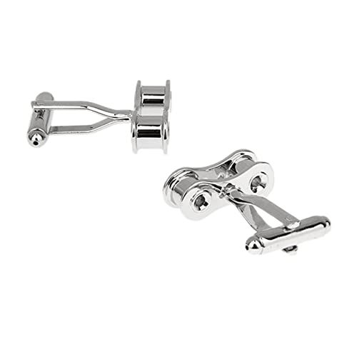 Mancuernillas Daesar de cadena mecánica en plata para hombre miniatura 1