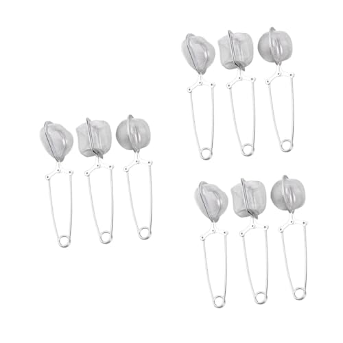 GLEAVI 3sets Stainless Steel Tea Colander Long Handle Mesh Strainer for Loose Leaf Tea Herbs Spices Easy to Clean Kitchen Tool Silver 3pcs*3