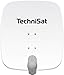 Produktbild TechniSat SATMAN 65 PLUS  Satellitenschüssel für 1 Teilnehmer (65 cm Sat Spiegel mit Masthalterung und UNYSAT-Single-LNB im Wetterschutz-Gehäuse) weiß