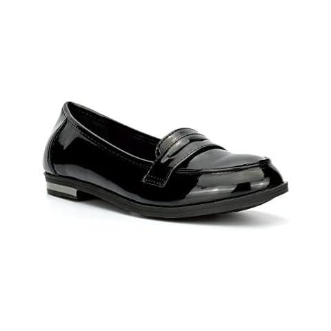 Girls Patent School Slip-On Loafers Cover