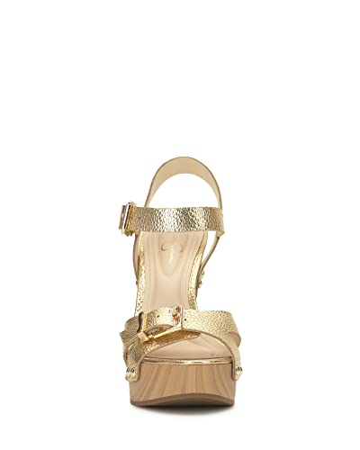 Jessica Simpson Women's Therisa Platform Sandal Wedge, Gold, 9.5 #TOP1
