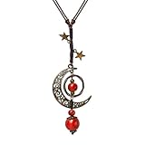 Matériaux de qualité : fabriqué avec un alliage durable et des perles en céramique de couleur rouge vif, ce collier est léger, résistant à la rouille, et conçu pour une utilisation durable et un style bohème chic.