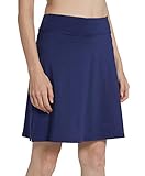 slimour Women Knee Length Skirts with Shorts Modest Skirt with Pockets Golf Skorts Long Navy XL