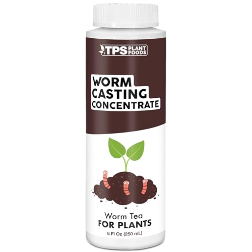 Worm Casting Tea Concentrate, Liquid Earthworm Tea for Plants, Bokashi and Compost Booster 8 oz (250mL)