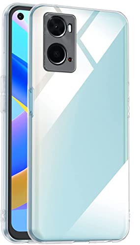 Captor Funda transparente para Oppo A36, A76, A96 4G, funda TPU de silicona flexible suave y fina, alta calidad con borde elevado para pantalla y protección de cámara