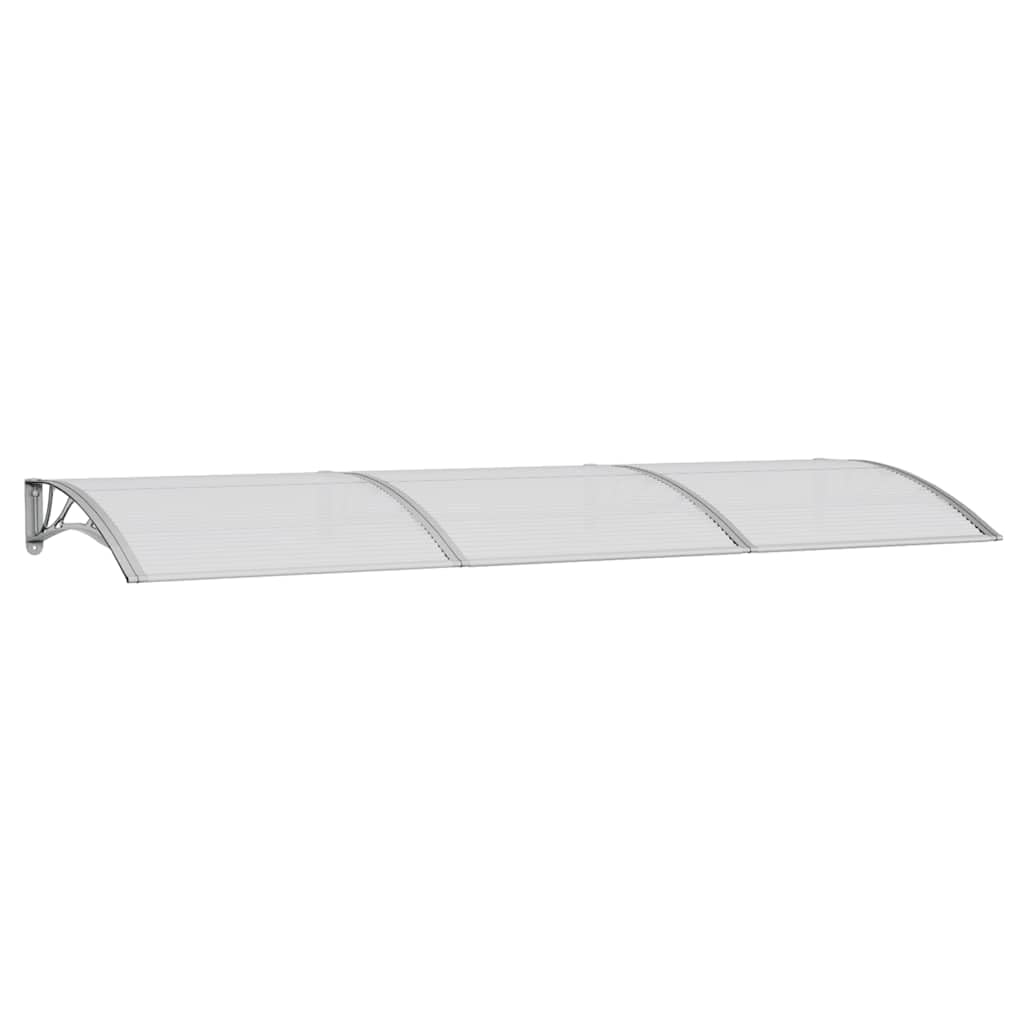 Tettoia per Porta d'Ingresso in Policarbonato Grigio 300x100 cm | Copertura protettiva ideale per riparare l'ingresso della veranda e il balcone da pioggia e grandine tutto l'anno.
