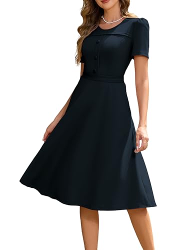 Wedtrend Abendkleid 50er Jahre Kleider Damen Petticoat Kleid A Linie 50er Jahre Kleid Festlich Damen Cocktailkleid Damen Elegant für Hochzeit...