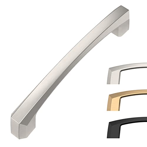 Image of 10 Pack 4 Inch Brushed Satin Nickel Cabinet Pulls Kitchen Cabinet Handles Kitchen Handles for Cabinets Cupboard Handles Satin Nickel Drawer Handle Dresser Pulls