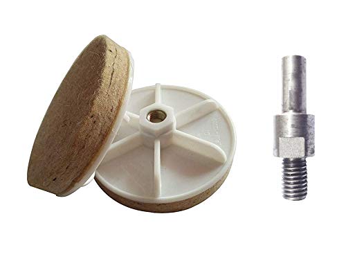 Excel Impex Glass Polishing Felt Disc. 4" Diameter, M-10 Thread (Pair) and Drill Attachment Adapter to Fit on all Universal Angle Grinders/Drill machines (B07VDCFJBD) Amazon Price History, Amazon Price Tracker