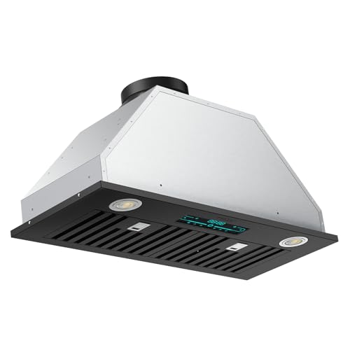 KMS-M30 Range Hood Insert 30 Inch, 650CFM Built-in Vent Hoods Ducted/Ductless,Stainless Steel Kitchen Vent Hood with 3-Speed,Bright LED Lights, Intuitive Button Control