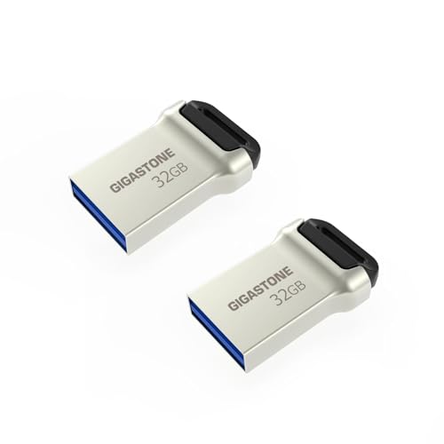 Gigastone Z90   Memoria USB 3.1 (32 GB, 2 USB, Alta Velocidad y Rendimiento fiable, para Ordenador Mac, Compatible con Interfaz USB 2.0/3.0, Ajuste de Metal Impermeable, Mini Impermeable Resistente