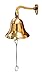 Nautical Specials BR 1843-VC Wall Hanging Rope Polished Dinner Tip Indoor/Outdoor Nautical Bells Variety with Mounting Hardware Bracket Ship Boat Maritime Decor (4
