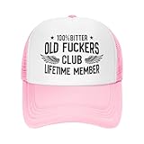 FJQWKLF Gorra de béisbol Unisex 100% Bitter Old Fuckers Club, Miembro vitalicio, para Hombres y Mujeres